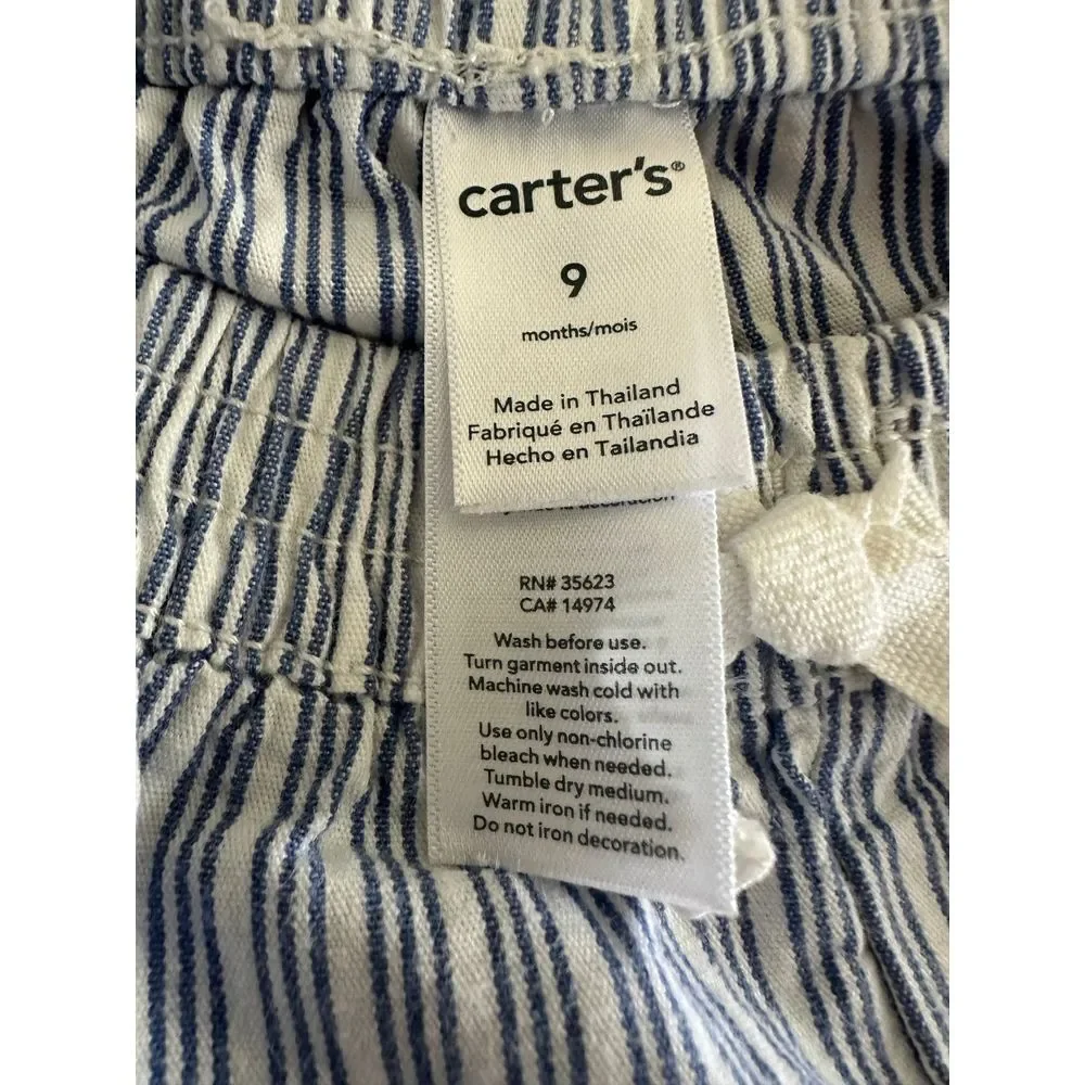 Carter's Shorts Kids Boys 9 Months Navy Stripe‎